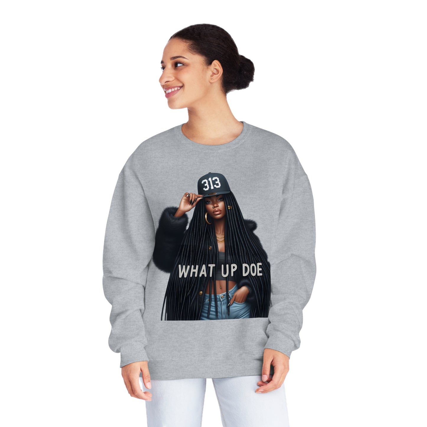 313 What Up Doe Unisex NuBlend® Crewneck Sweatshirt