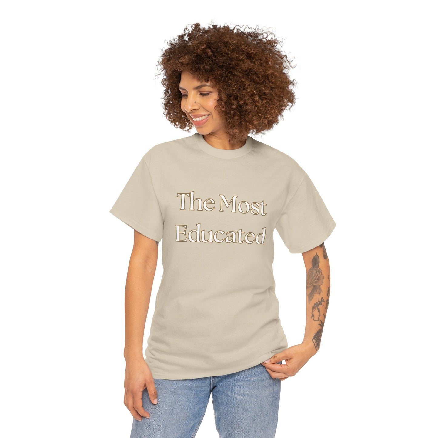 The Most Educated Unisex Heavy Cotton Tee